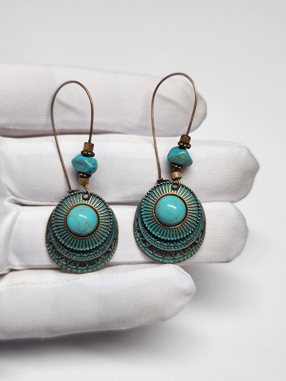 Turquoise Vintage Boho Dangle Earrings for Women