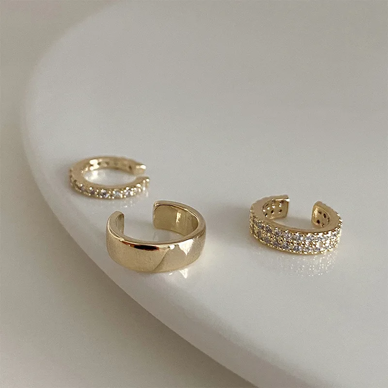 Delicate Zircon Clip Earrings for Fashionable Women