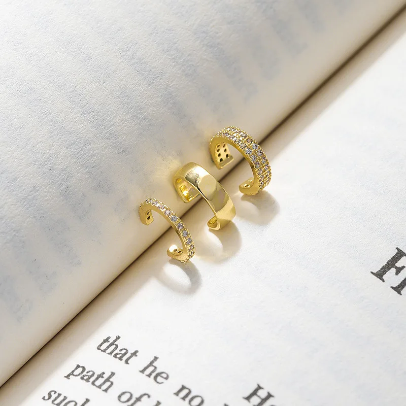 Delicate Zircon Clip Earrings for Fashionable Women
