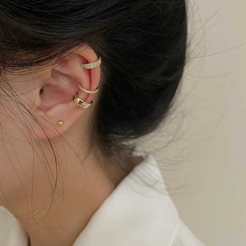Delicate Zircon Clip Earrings for Fashionable Women
