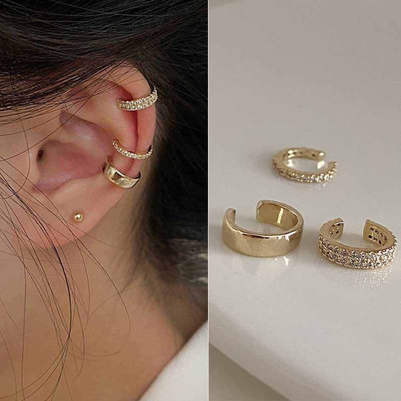 Delicate Zircon Clip Earrings for Women