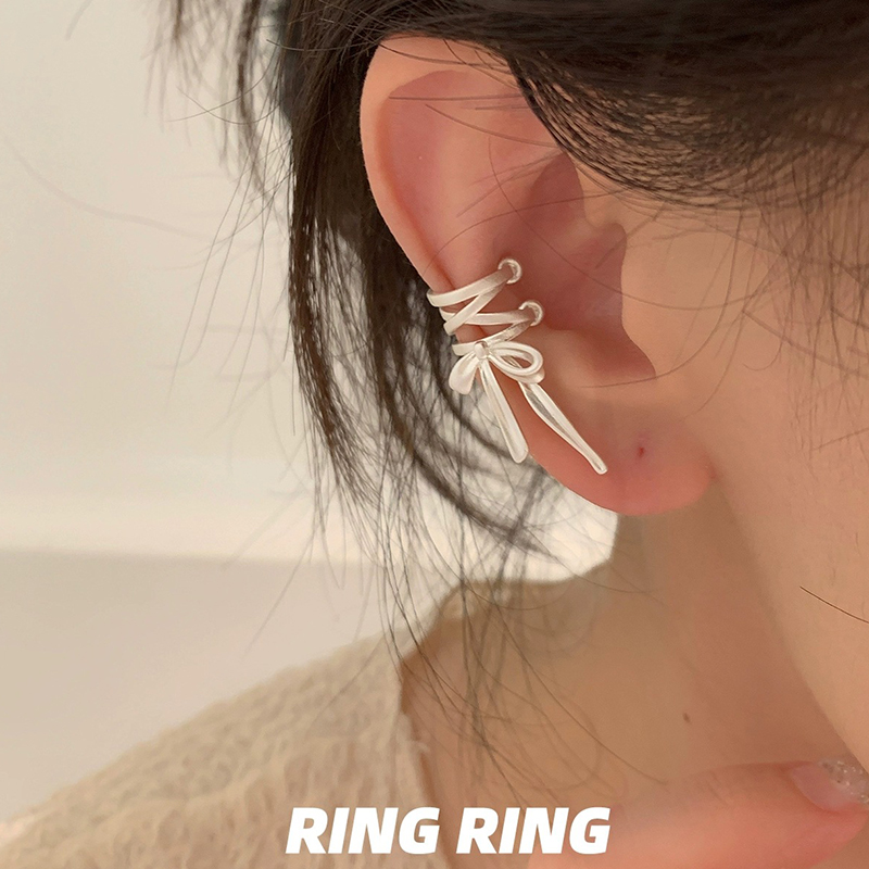 KADRUFI Ballet Style Ribbon Bow Ear Cuffs