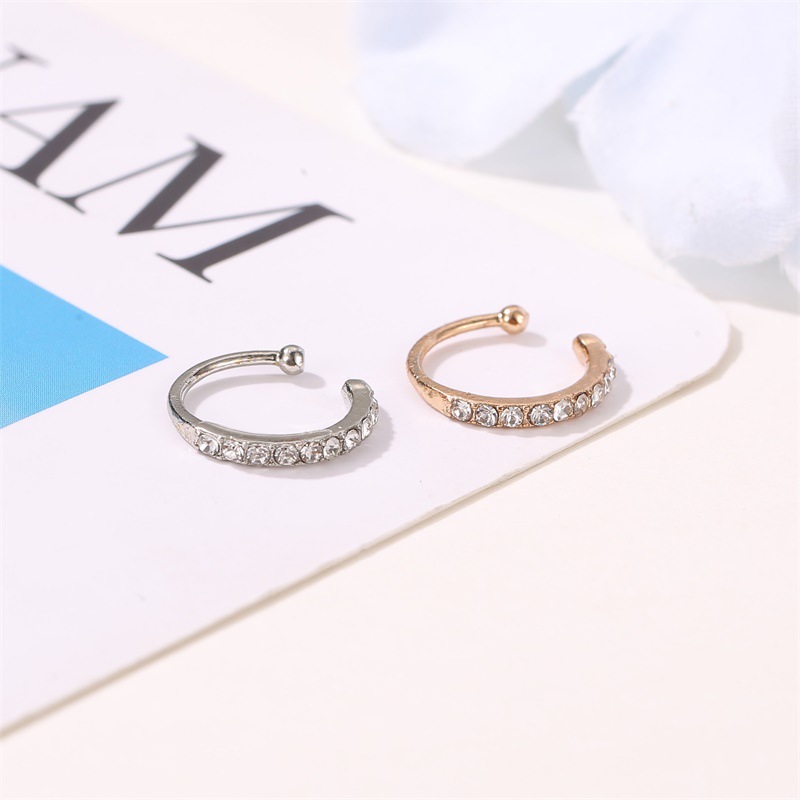 Korean Crystal Clip Earrings for Women