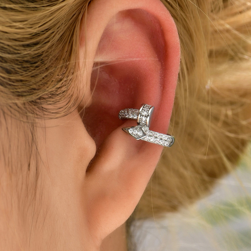 Geometric Non-Piercing Zircon Ear Cuff Earrings