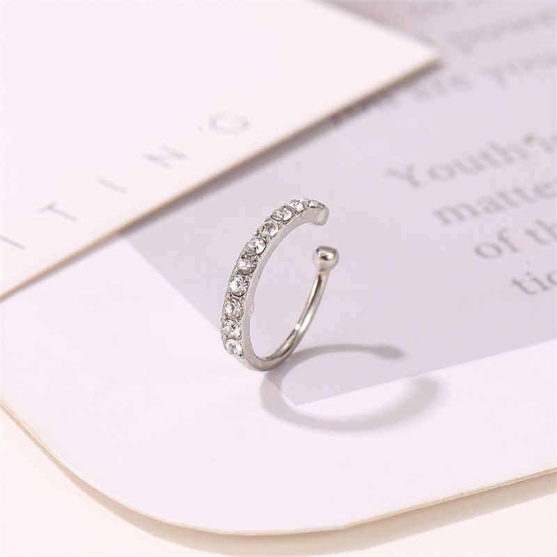 Korean Crystal Clip Earrings for Women