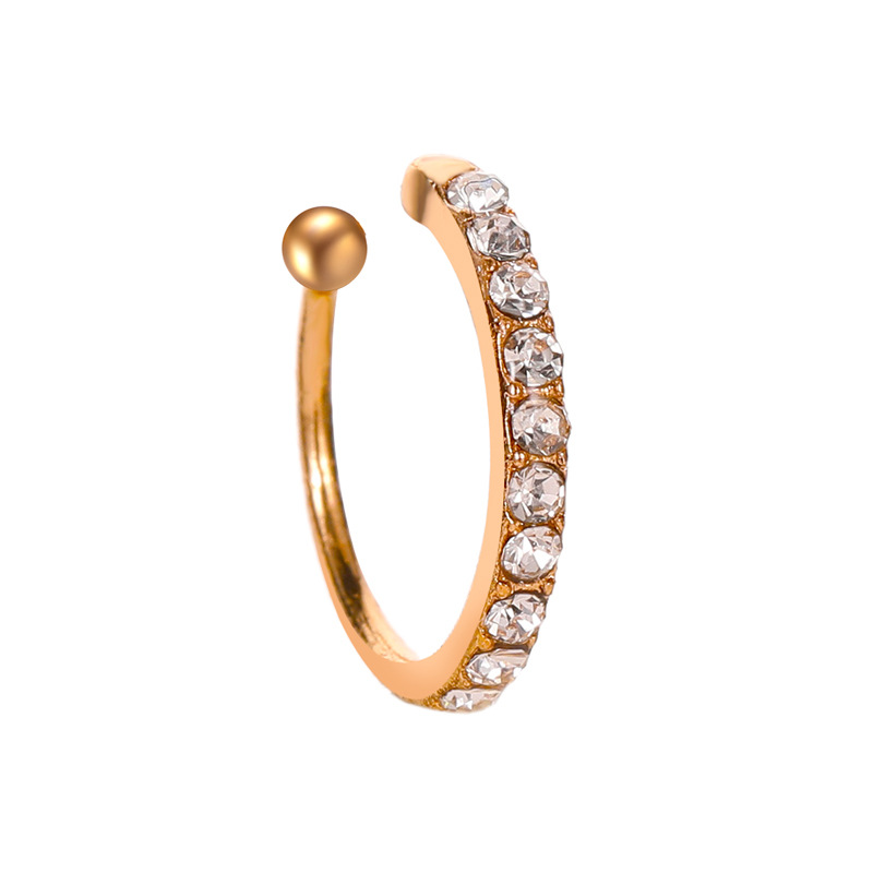 Korean Crystal Clip Earrings for Women
