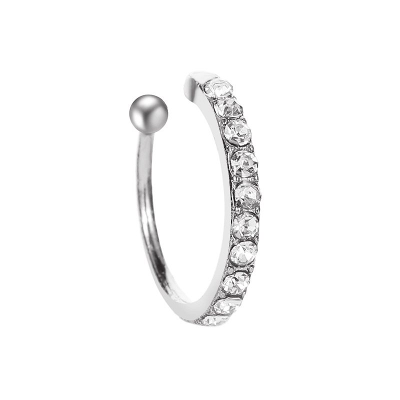 Korean Crystal Clip Earrings for Women