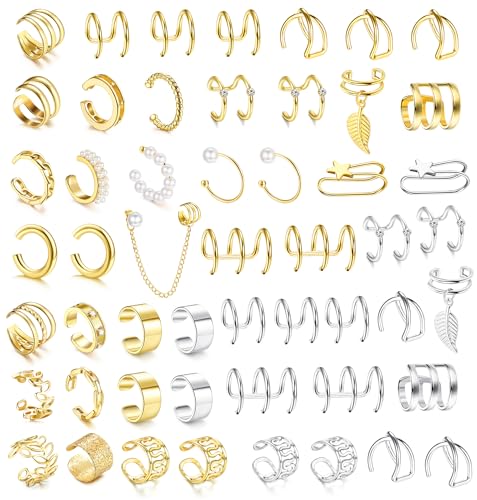52 Pcs Helix Clip-On Fake Earrings Set
