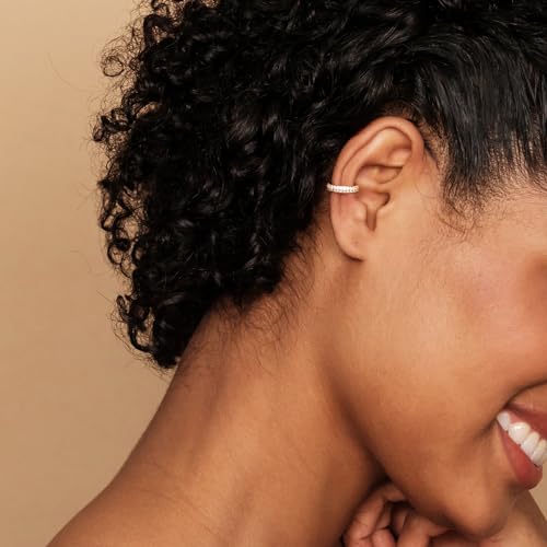 Sparkling Gold Plated Cubic Zirconia Huggie Earrings