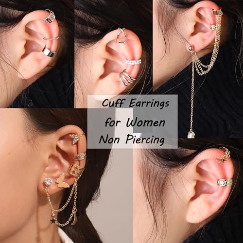 66 Pcs Non-Piercing Ear Cuff Earrings Set