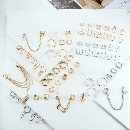 66 Pcs Non-Piercing Ear Cuff Earrings Set
