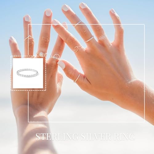Delicate Silver Stacking Rings | Minimalist Jewelry Gifts