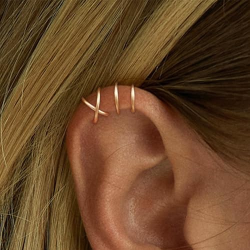 Trendy Gold Non-Piercing Ear Cuffs for Women