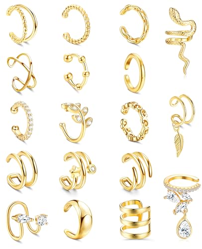 18 Gold Adjustable Ear Cuffs for Women
