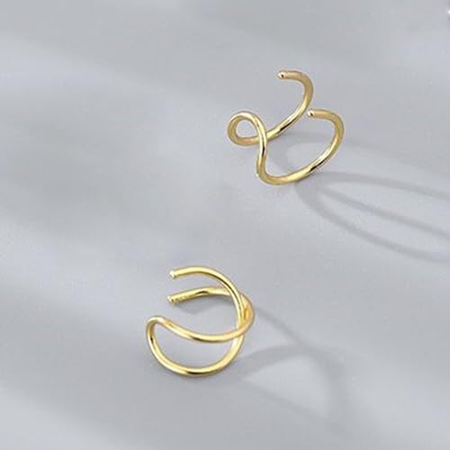 Trendy Gold Non-Piercing Ear Cuffs for Women