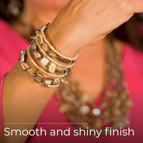 Chunky Beige Beaded Jewelry Set for Women