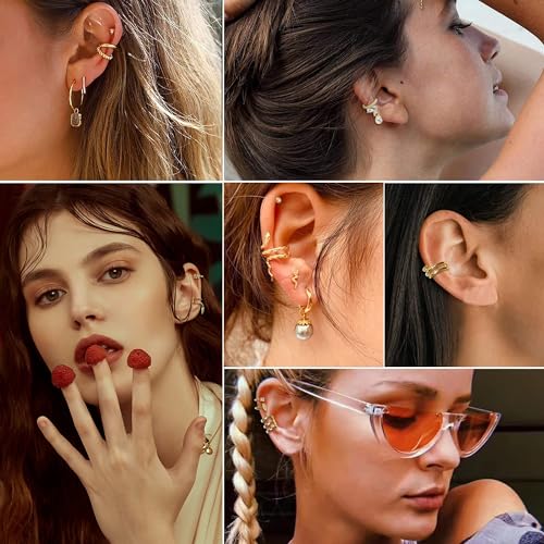 18 Gold Adjustable Ear Cuffs for Women