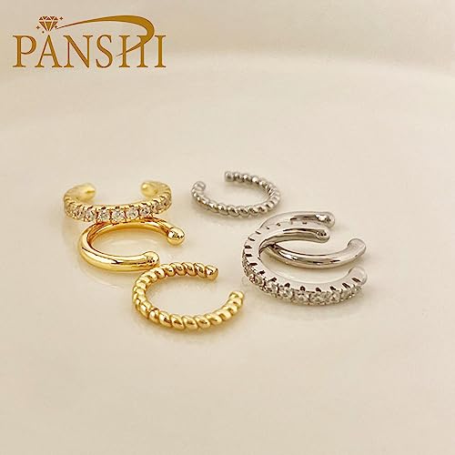 Trendy Sterling Silver Non-Piercing Ear Cuffs