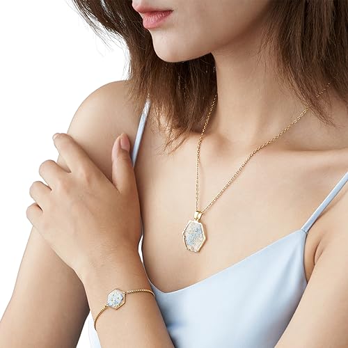 Pressed Wildflower Queen Anne's Lace Personalized Necklace