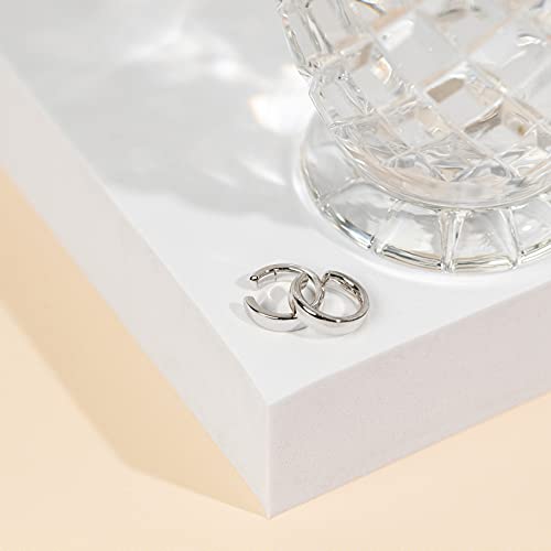 14K White Gold Plated Modern Ear Cuff