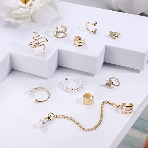 64PCS Adjustable Non-Piercing Ear Cuff Earrings