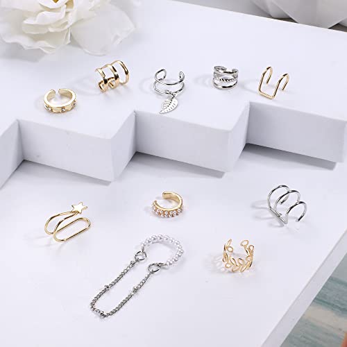 64PCS Adjustable Non-Piercing Ear Cuff Earrings