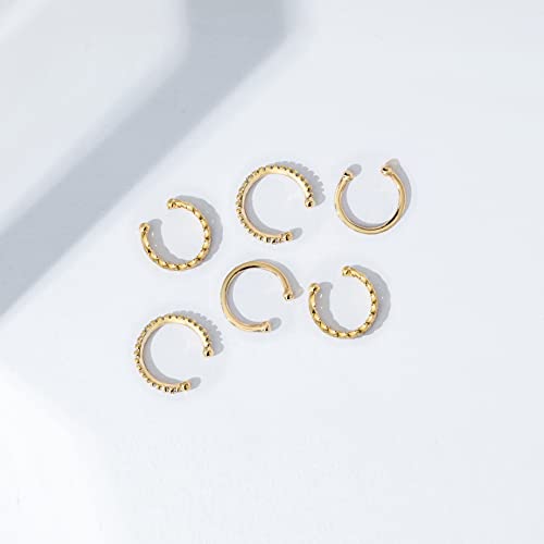 Elegant 14K Gold Plated Sterling Silver Ear Cuffs