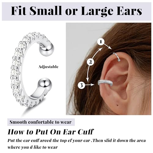 12Pcs Gold Plated Clip-On Cuff Earrings Set