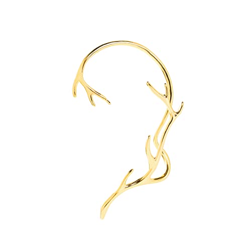 Gold Branches CZ Ear Cuff Earrings for Women