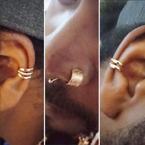 Trendy Non-Piercing Gold Ear Cuff Earrings