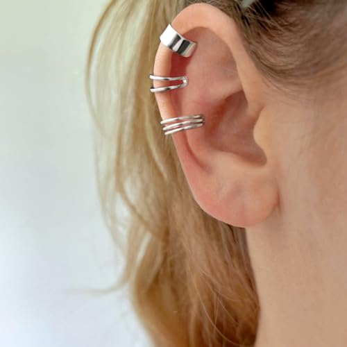 Sterling Silver Non-Piercing Ear Cuffs for Women