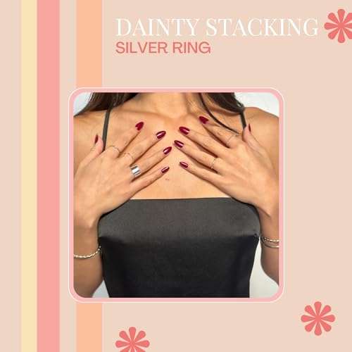 Delicate Silver Stacking Rings | Minimalist Jewelry Gifts