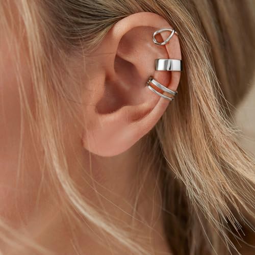 Sterling Silver Non-Piercing Ear Cuffs for Women