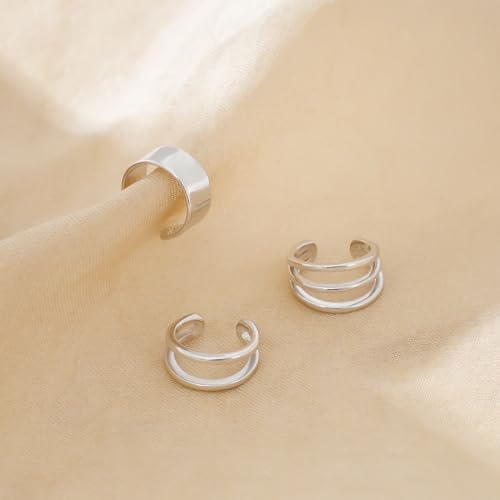 Sterling Silver Non-Piercing Ear Cuffs for Women
