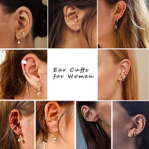 Cassieca Adjustable Non-Piercing Ear Cuffs Set