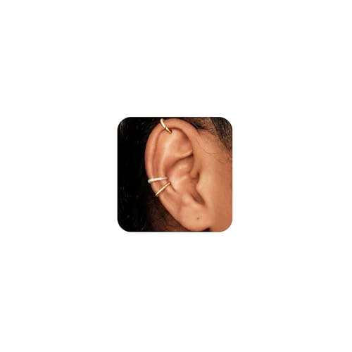 Dainty 14K Gold Plated Ear Cuffs for Women