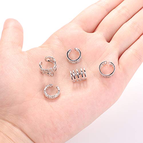 20 Pcs Adjustable Non-Piercing Ear Cuffs Set