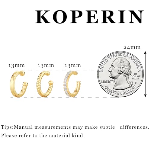 Dainty 14K Gold Plated Ear Cuffs for Women