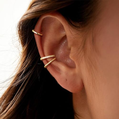 Dainty Non-Piercing Gold Plated Ear Cuffs