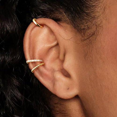 Dainty Non-Piercing Gold Plated Ear Cuffs