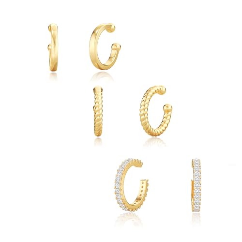 Dainty 14K Gold Plated Ear Cuffs for Women
