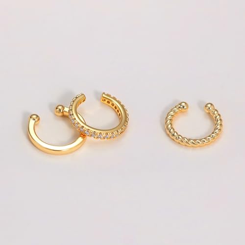 Dainty Non-Piercing Gold Plated Ear Cuffs