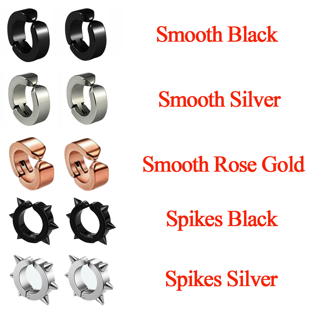 Unisex Non-Piercing Stainless Steel Ear Cuff Earrings