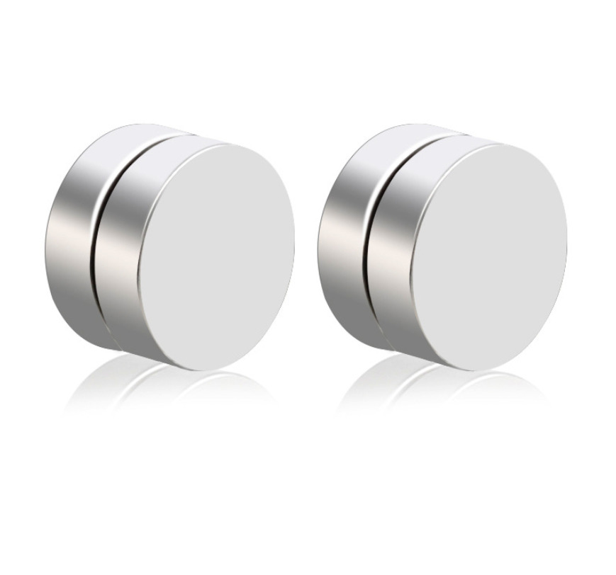 Unisex Stainless Steel Magnetic Clip-On Earrings