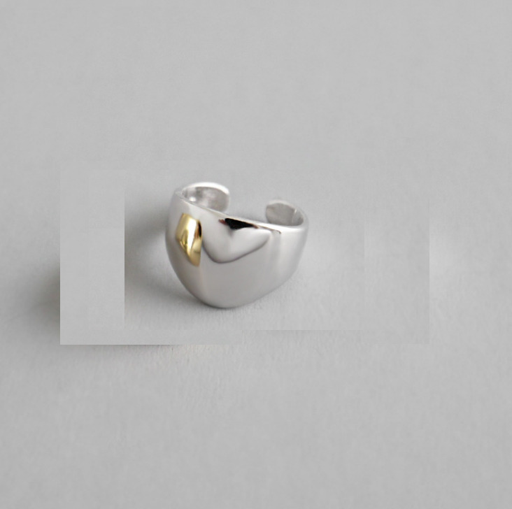 Wide Band Sterling Silver Clip-On Ear Cuff