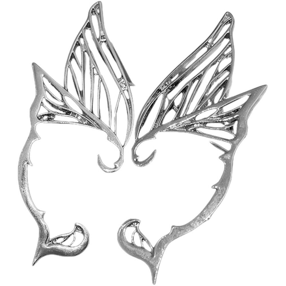 Butterfly Elf Ear Cuffs - Fairy Dangle Earrings