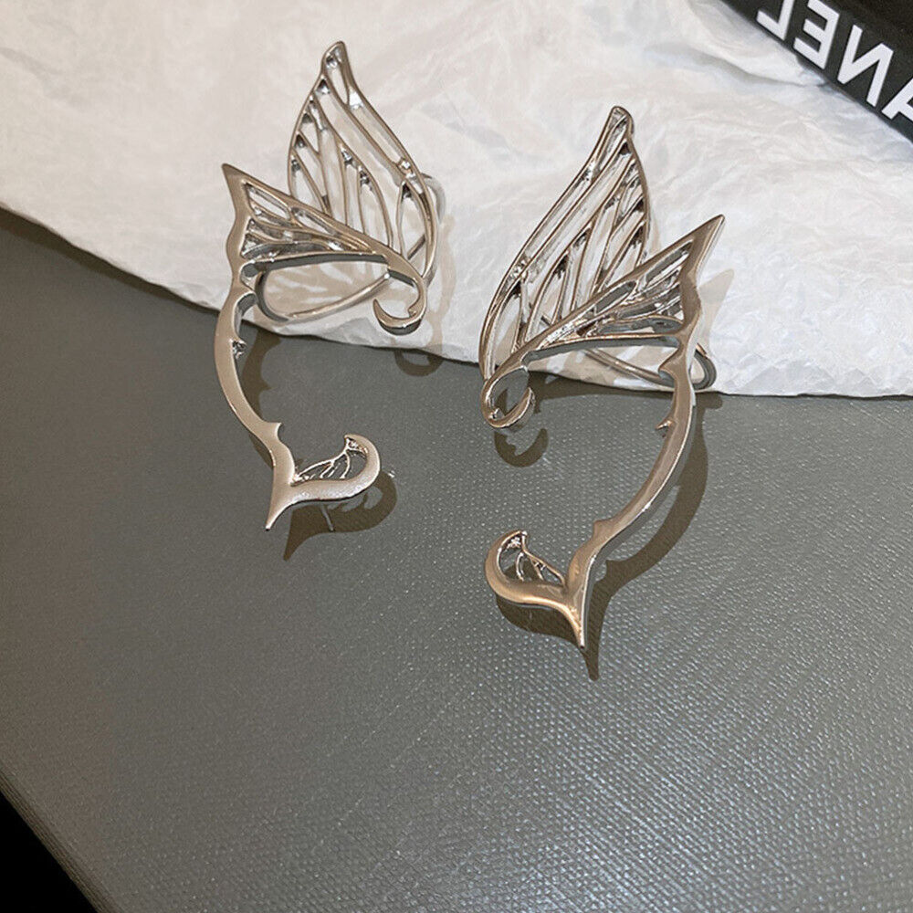 Butterfly Elf Ear Cuffs - Fairy Dangle Earrings