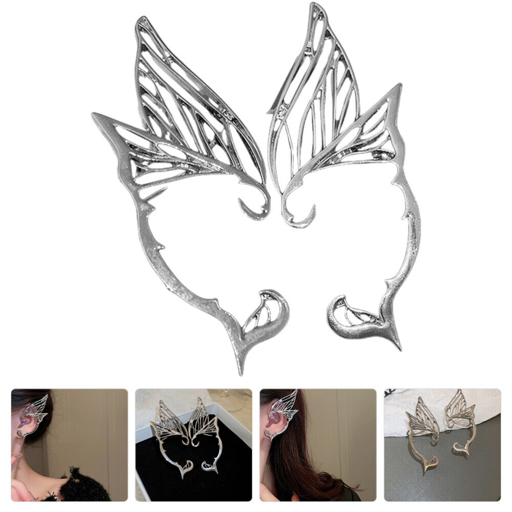 Butterfly Elf Ear Cuffs - Fairy Dangle Earrings
