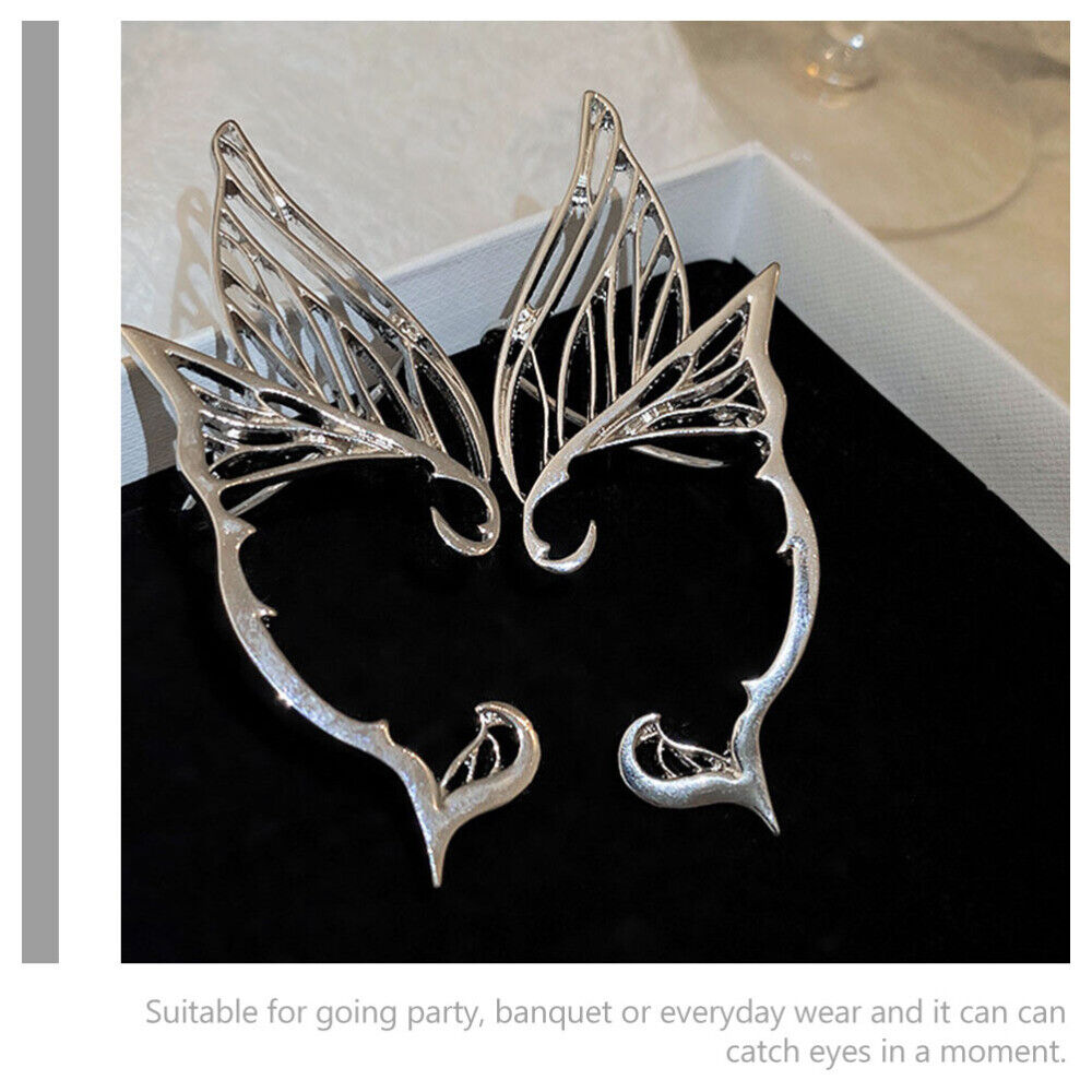 Butterfly Elf Ear Cuffs - Fairy Dangle Earrings