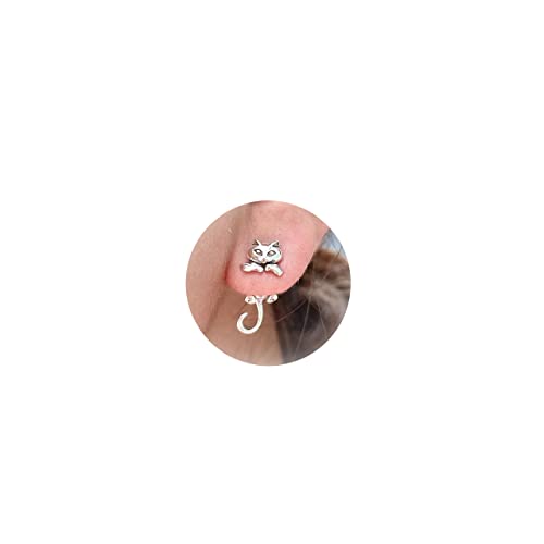 Unique Cat Stud Earrings for Women and Girls